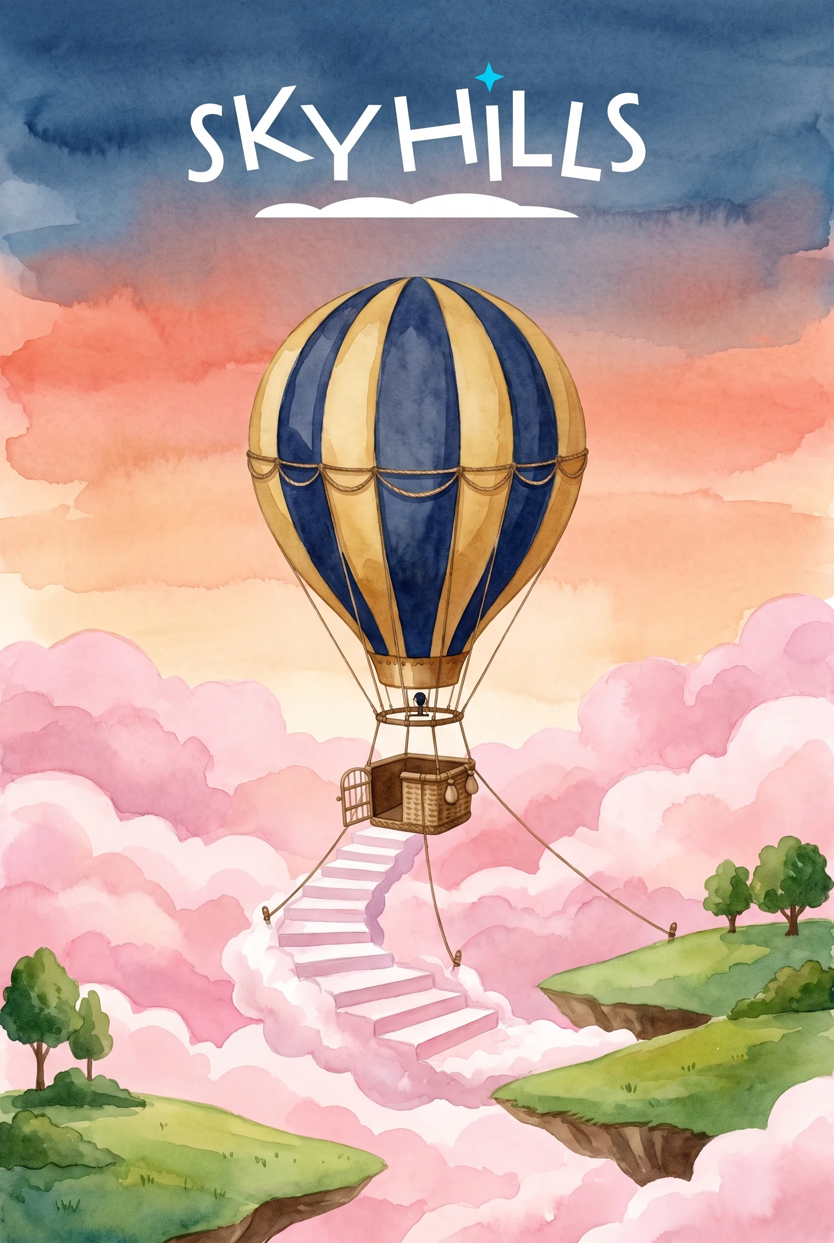 Watercolour illustration of opening a SkyHills account